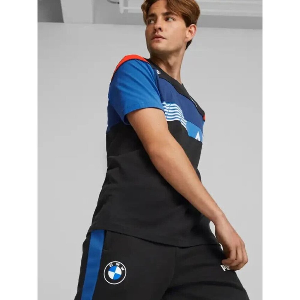 PUMA BMW MOTORSPORT SDS Men's T-Shirt Color Black and Blue Size XXL NWT - Picture 8 of 15